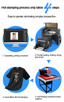 Printer XP600 untuk Cetak Film PET, Printer DTF 30, Printer DTF Digital Ukuran A3 untuk Usaha Kecil, Cetak Kaos