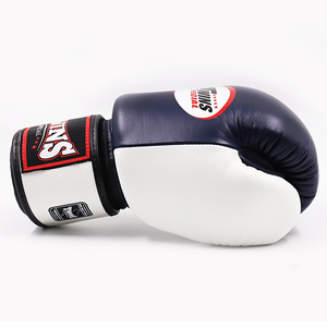 Guantes de Boxeo Profesionales de Piel de Vacuno Genuina de Alta Calidad, Color Verde Azul, con Absorción de Humedad, Cierre de Gancho y Bucle, Guantes de Sparring OEM - Product Image 5
