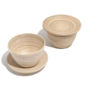 Bol de service léger en bambou, bols à salade en fibre écologique pour la restauration végétalienne, ustensiles de cuisine, fournisseur en gros du Vietnam - Product Image 2