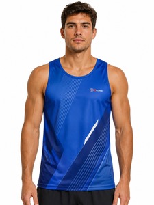 Débardeur de sport décontracté pour homme OEM, respirant, écologique, 100 % fibre de bambou, motif uni, vêtement de fitness d'été de haute qualité - Product Image 1