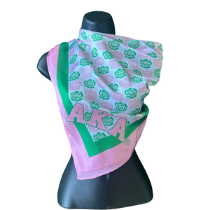 Rose in Harlem White Square <b>Scarf</b> Women Elegant Printed Satin Style Neck <b>Scarf</b> Fashion Hair <b>Wrap</b> Headband Accessory - Product Image 1