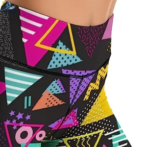 Ropa Deportiva de Yoga con Patrón Geométrico, Cómoda, OEM ODM, Cintura Alta, Control de Abdomen, Shorts Deportivos para Correr y Ciclismo para Mujer - Product Image 6