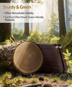 Floating <b>Wall</b>-<b>Mounted</b> Shelves Walnut Finish Mid-Century Modern Design for Living Room <b>Bedroom</b> Bathroom <b>Storage</b> - Product Image 4