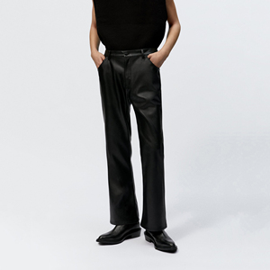 Fashionable <b>Men</b> <b>Leather</b> <b>Pants</b> Slim Fit <b>Men</b> <b>Leather</b> <b>Pants</b> Comfortable <b>Men</b> Casual <b>Leather</b> <b>Pants</b> - Product Image 5