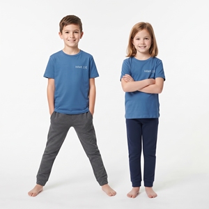 Wholesale Manufacturer <b>Kids</b> Unisex Short Sleeve T-Shirt Regular Fit Crew Neck Breathable Eco-Friendly 100% Cotton Leisure Top - Product Image 4