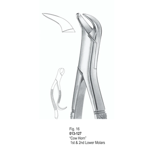Pinzas de Extracción Dental Vitra Fig 8 |    Cuerno de Vaca: Molares Inferiores 1º y 2º |   Acero Inoxidable |   Certificado CE - Product Image 1