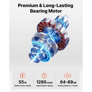 Ventilatore a piantana industriale da 16 pollici ad alta velocità, 1450 CFM, con maniglia e oscillazione a 75 gradi - Product Image 4