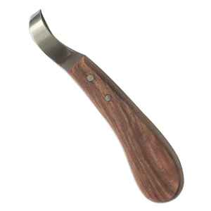 Couteau à sabots en acier Damas de qualité supérieure IRON, outil de fermeur pour le taillage des sabots, lame artisanale, outils vétérinaires, marque privée OEM - Product Image 3