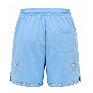 Pantalones Cortos Casuales Unisex con Pedrería Ecológica, Sólidos, para Hombre y Mujer, Ajuste Holgado, Ropa Urbana Diaria, Venta al Por Mayor - Product Image 4