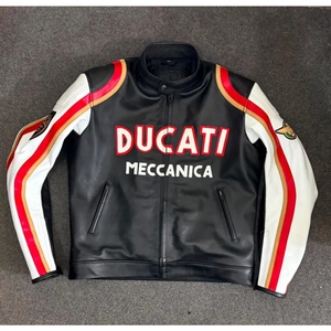 Custom Vintage Motorcycle <b>Racing</b> <b>Jacket</b> Genuine Cowhide Leather Biker <b>Jacket</b> Retro Cafe Racer Leather Riding <b>Jacket</b> OEM Manufact - Product Image 2
