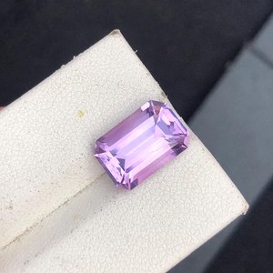 Aigue-marine améthyste naturelle, taille octogonale à facettes, pierre de naissance de février, cristal violet de qualité supérieure, pierre de collection en vrac - Product Image 5