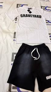 Ensemble T-shirt et short pour homme, streetwear d'été, décontracté, 2 pièces, respirant, en coton, imprimé en sérigraphie - Product Image 2