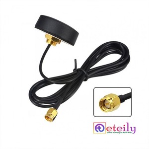 Meilleure antenne ETEILY 2,4 GHz 5dBi à montage sur vis avec câble RG174 + connecteur mâle (46 mm) IP65 50W pour la communication - Product Image 1