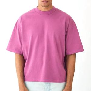 เสื้อยืดผู้ชายใหม่ใส่สบาย ผ้าฝ้าย 100% แขนสั้น ทรงบ็อกซี่ โอเวอร์ไซส์ มีทุกสี ดีไซน์เรียบ สีพื้น - Product Image 1