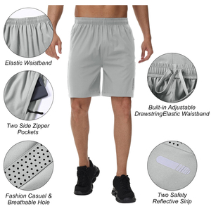 Pantalones Cortos Deportivos para Hombre con Logotipo Personalizado, Cintura Media, Cierre Elástico, Transpirables, Ecológicos, de Lona, Antiarrugas, Resistentes al Viento - Product Image 5