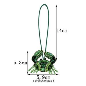 Porte-clés Scorpion multicolore fait main vintage avec strass, breloque de poignet lettre initiale alphabet multicolore scintillante - Product Image 5