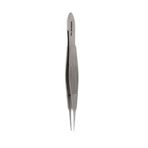 Pince à suture Castroviejo Premium 1x2 dents, 0,9 mm de large, 11,5 cm de longueur totale, instrument micro-chirurgical manuel à poignée ergonomique - Product Image 4