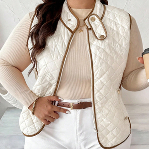 puffer vests stylish casual fashion winter wear clothes woman coat quilted puffer sleeveless women customized design puffer vest - Product Image 4