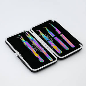 Handmade Fibertip Tweezers for <b>Lashes</b> <b>Lash</b> Extension Tweezer <b>Kit</b> for False Eyelashes <b>Lash</b> Application Tools or Professionals - Product Image 6