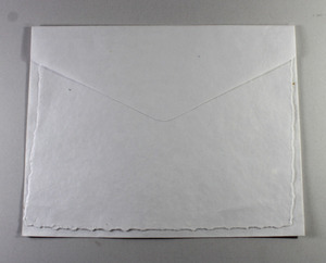 Material Escolar, Papel Ecológico Blanco de 250 Gsm con Borde Decorativo, Sobre a Juego, Papel Reciclado Hecho a Mano con Fibra de Algodón - Product Image 2