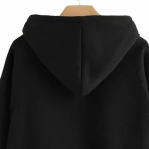 High Quality Custom <b>Fleece</b> Heavy Weight 450 Gsm Drop Shoulder Hoodie Manufacturer <b>Black</b> Boxy Regular Pullover 100% Cotton Autumn - Product Image 5