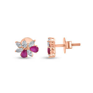 Boucles d'oreilles Rubis Diamant Marquise - Product Image 6