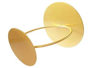 Support à gâteau rond en métal doré avec plateau de service, élégant présentoir de buffet pour les célébrations d'anniversaire et de mariage - Product Image 5