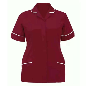 Meilleur design de chemise de travail à séchage rapide pour infirmières, uniforme d'hôpital, col en V, trois poches, confortable, extensible, vêtements de travail unisexes - Product Image 2