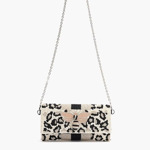 Pochette brodée artisanale de luxe, style tendance, scintillante, légère et portable - Product Image 2