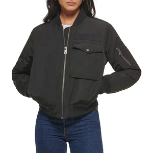 Women's Bomber Jacket Warm Casual Fashion Outerwear Custom Unbranded OEM ODM Factory Windproof Bomber Jackets - Product Image 2