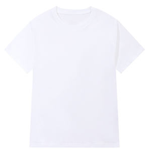 Camiseta de Cuello Redondo Holgada con Diseño de Logotipo Personalizado OEM, Camiseta de Verano para Parejas, de Color Sólido, de Manga Corta, de Algodón Puro para Hombre, Elegante - Product Image 4