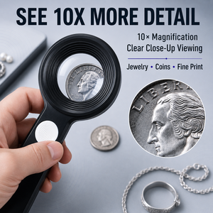 Lupa de Inspección Manual Multifunción 10X con Puerto de Carga USB-C para Verificación de Monedas y Piedras Preciosas - Product Image 3