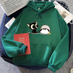 Sweat-shirts à capuche pour femmes, nouvelle qualité, impression animée Luo Xiao Hei Cat, sweats à capuche LuoXiaoHei Manga Cartoon, sweats décontractés Kawaii pour filles - Product Image 3