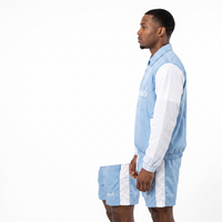 Veste coupe-vent légère et respirante en nylon froissé tissé pour homme, avec demi-fermeture éclair, style streetwear, personnalisable OEM, avec ensemble de lettres