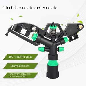 Boquilla de Riego Oscilante de Plástico con Cuatro Salidas, Aspersor Agrícola Automático Giratorio para Riego por Aspersión - Product Image 1