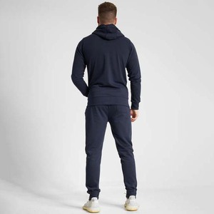 Survêtement à capuche noir pour homme, fermeture éclair intégrale, coupe décontractée, coton, vêtements d'automne avec poches latérales - Product Image 4