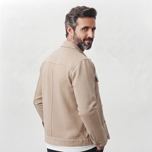 High Quality <b>Men</b> <b>Denim</b> <b>Jacket</b> Comfortable Everyday <b>Denim</b> Outerwear with OEM Service Custom Branding Manufacturer Solutions - Product Image 4