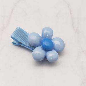 El más lindo set de pinzas para el cabello azul claro para niñas con lazo de flor 3D, diseño de pastel y dulces, cómodas y seguras - Product Image 6