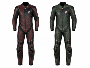 X Buffalo One-Piece Leather Motorcycle <b>Suit</b> | Black <b>Red</b> Unique Color | X Logo | OEM ODM Manufacturer | Premium Design Quality | - Product Image 5