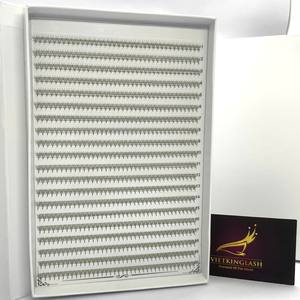 Extensiones de Pestañas Premium Premade Fans XL XXL en Bandeja Mixta de Longitudes de 3D a 20D, Negro Mate, Empaque Personalizado - Product Image 1