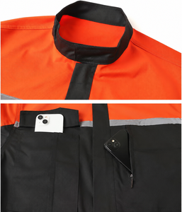 Combinaison de travail réfléchissante pour hommes, combinaison de mécanicien, tenue de travail industrielle, poignets ajustables, logo personnalisé, uniforme d'atelier, col montant - Product Image 6