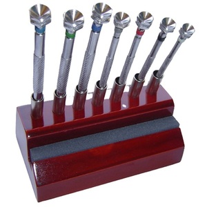 Jewelry <b>Engraving</b> <b>Tools</b> Set Stainless Steel Round Shape For DIY Jewelry Making Polished Wood Stand - Product Image 3