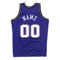 Jersey Basket Hitam Custom untuk Sablon Layar, Tank Top Unisex, Bahan Polyester Ringan, Bernapas, Cepat Kering, Ukuran Dewasa