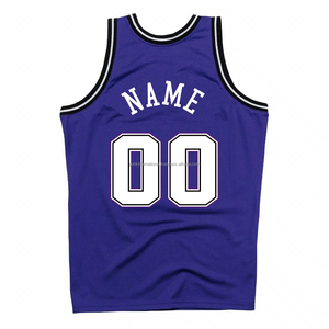 Custom Purple Basketball Jersey Tank Top Adult Breathable Polyester Mesh Crew <b>Neck</b> Screen Printed Team Numbers Basketball Jersey - Product Image 2