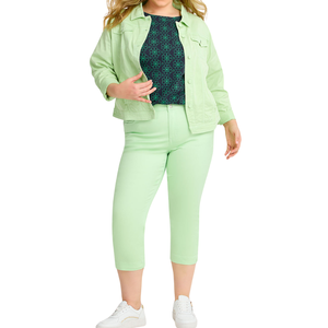 Haut pour femme grande taille, coupe classique, vert marine, en coton et polyester, personnalisé, pour commande en gros, imprimé AOP, col rond, manches courtes - Product Image 5