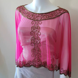 Chaleco de Ganchillo Hecho a Mano Estilo Bohemio con Flecos de Perlas, Top para Mujer, Accesorios de Baño - Product Image 1