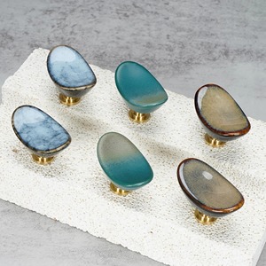 <b>ceramic</b> drawer <b>knobs</b> <b>ceramic</b> door <b>knobs</b> Minimalist Wooden Cabinet Drawer with Oval <b>Knob</b> for Living Room - Product Image 5