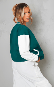 etro High School Letterman <b>Coat</b> Women Woolen Outerwear Classic <b>Button</b>-Up Women Woolen Varsity Jacket Custom Team Embroidery - Product Image 4
