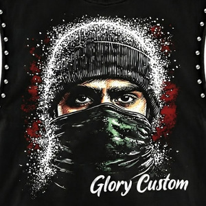 Camiseta sin mangas Glory Custom con gráfico de diamantes de imitación, 100% algodón, tela suave, nuevo estilo moderno, unisex. - Product Image 3