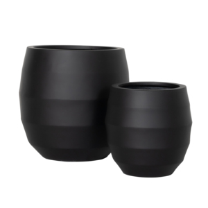Juego de Macetas Modernas de Fibra de Vidrio Negra para Decoración de Interiores y Exteriores, para Hogar, Oficina o Terraza, en 4 Tamaños - Product Image 4